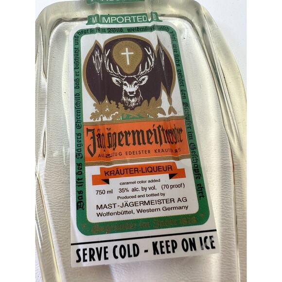 JAGERMEISTER Advertising Clear Acrylic Draft Beer Tap Handle Made In Germany - Picture 2 of 7